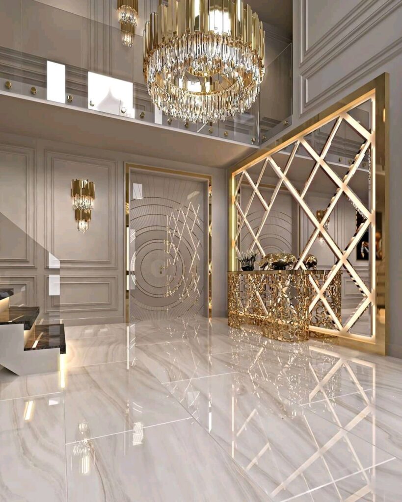 How to place mirrors according to vastu in living room foyer with luxury diamond lattice mirror setup